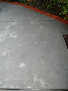 Concrete after pressure washing