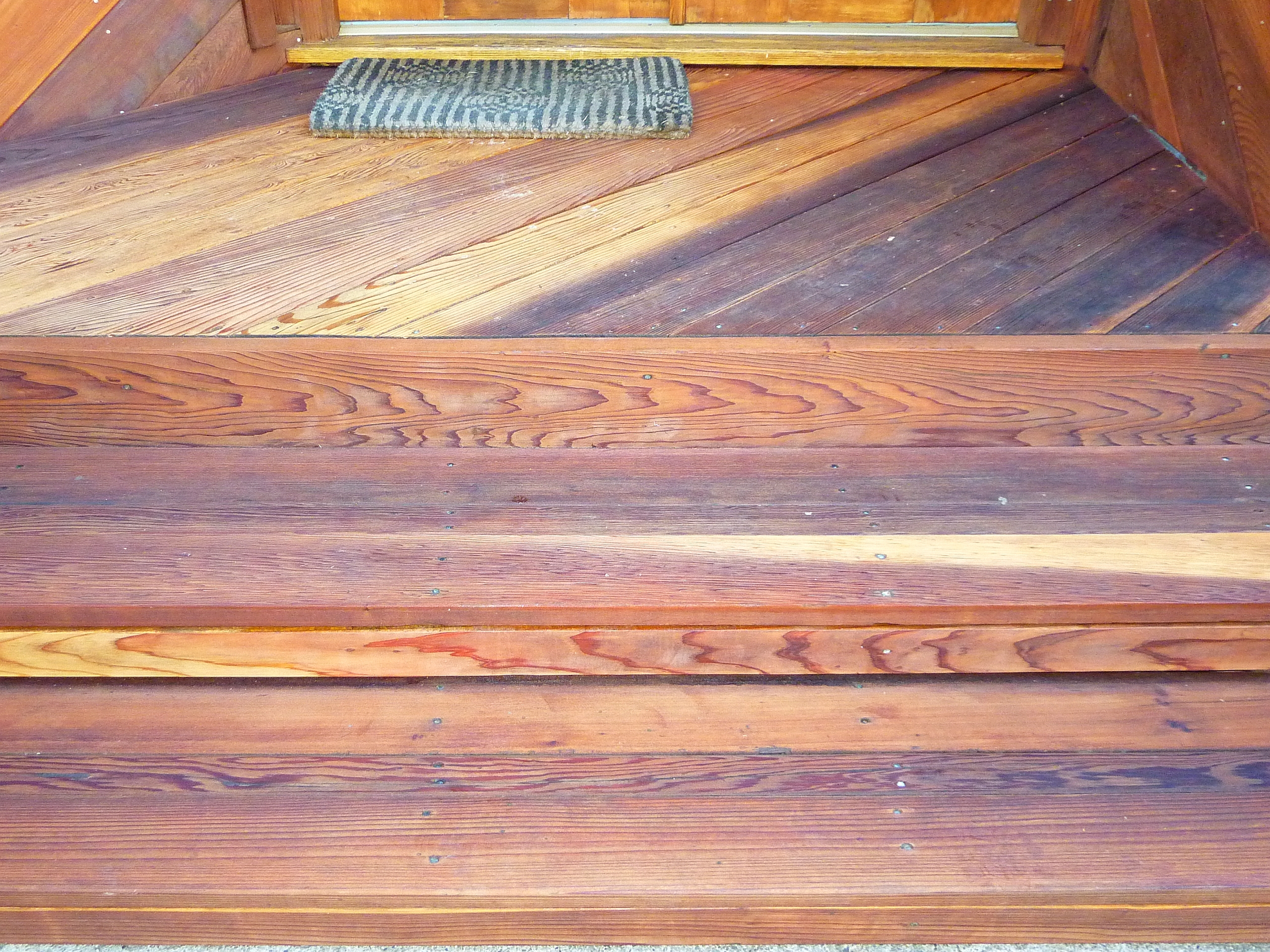 Redwood Steps After Restoring And Staining - Cal Preserving