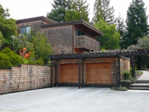 Cedar shingle siding before restoration