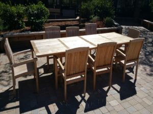 Teak table and chairs