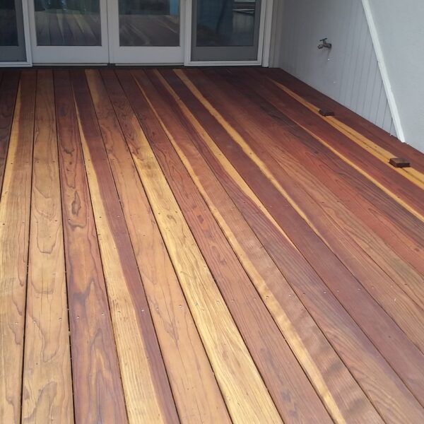 Old deck after refinishing