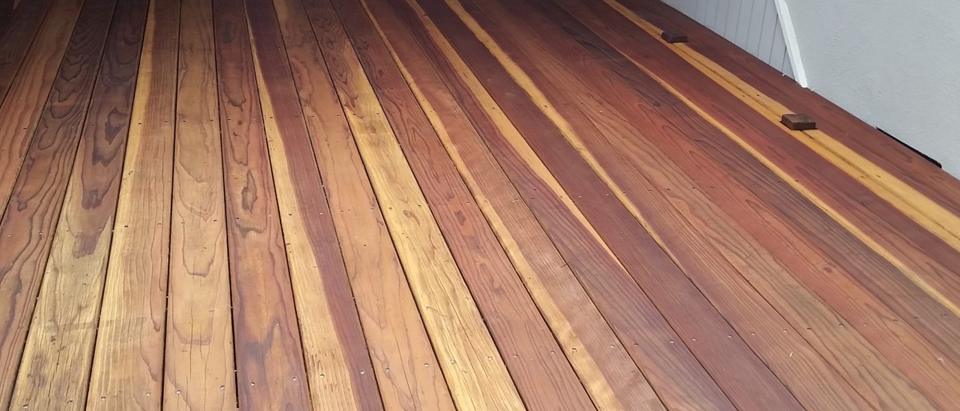Old deck after refinishing